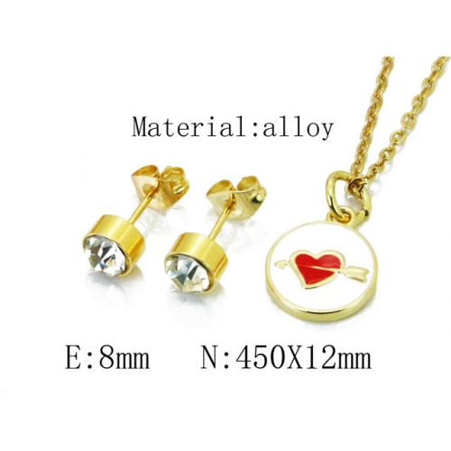 Wholesale Fashion Copper Alloy Jewelry Necklace & Earrings Set NO.#BC41S0105NZ