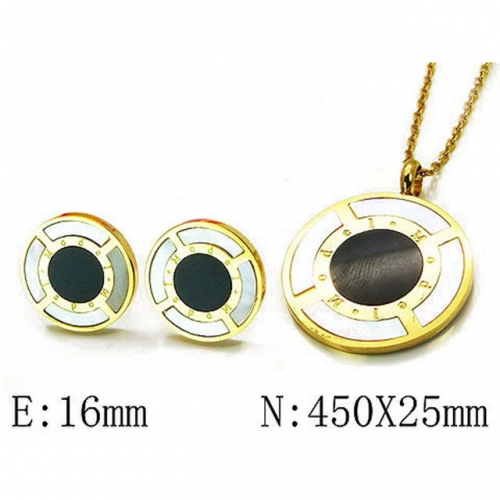 Wholesale Stainless Steel 316L Jewelry Shell Jewelry Sets NO.#BC81S0451HOD