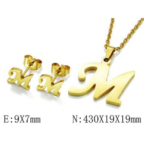 Wholesale Stainless Steel 316L Jewelry Font Sets NO.#BC21S0094KG