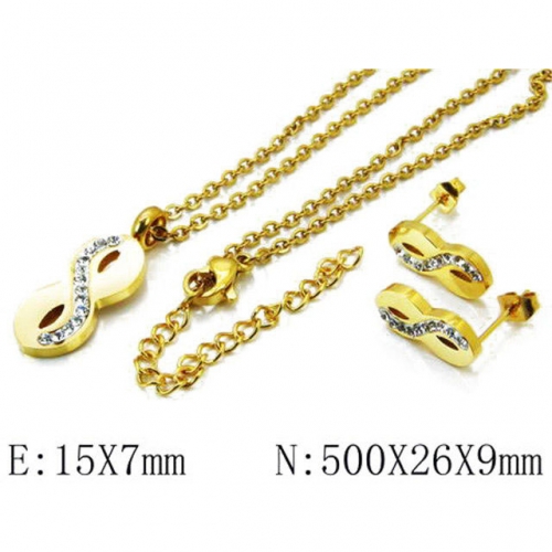 Wholesale Stainless Steel 316L Jewelry Font Sets NO.#BC06S0691H80