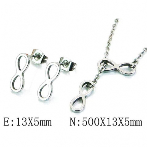 Wholesale Stainless Steel 316L Jewelry Font Sets NO.#BC59S2781MW