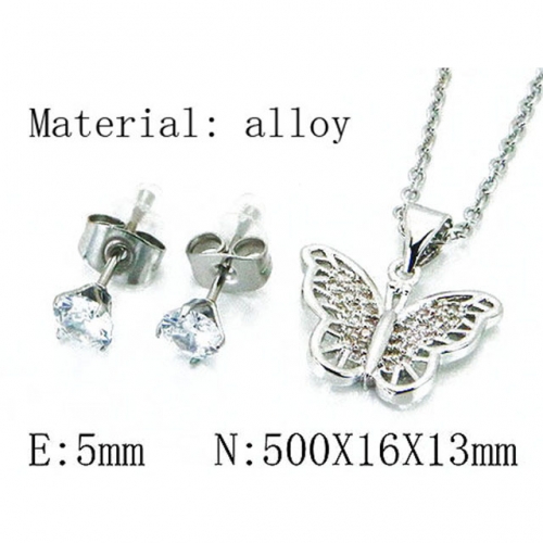 Wholesale Fashion Copper Alloy Jewelry Necklace & Earrings Set NO.#BC54S0462MLV