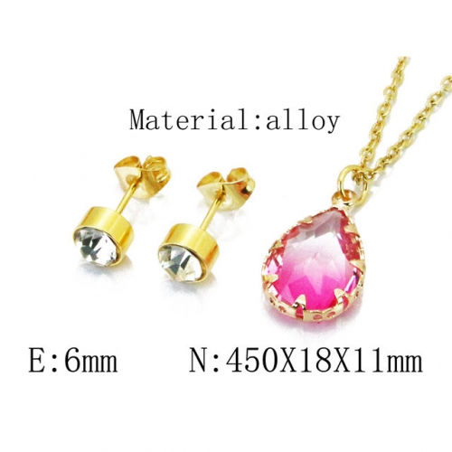 Wholesale Fashion Copper Alloy Jewelry Necklace & Earrings Set NO.#BC41S0030NG