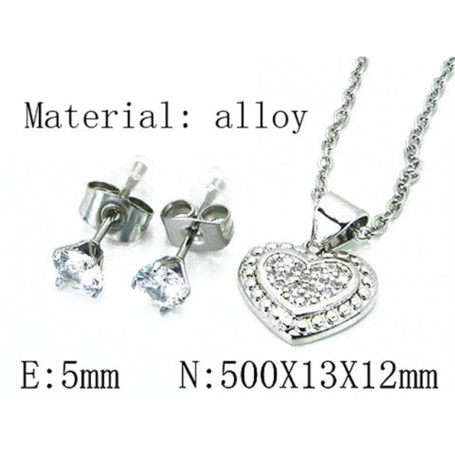 Wholesale Fashion Copper Alloy Jewelry Necklace & Earrings Set NO.#BC54S0458MLW