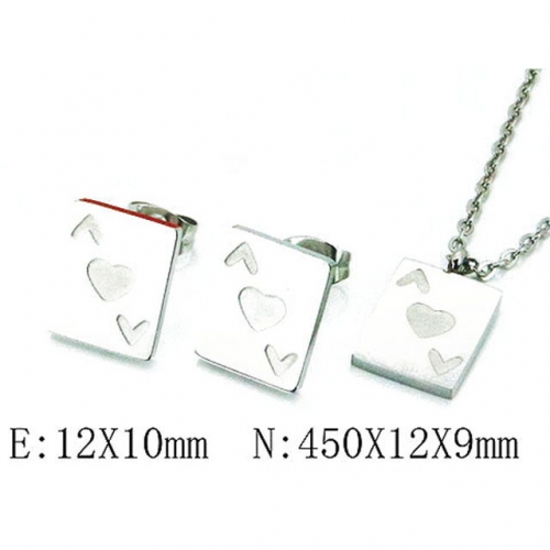 Wholesale Stainless Steel 316L Jewelry Font Sets NO.#BC81S1003OC