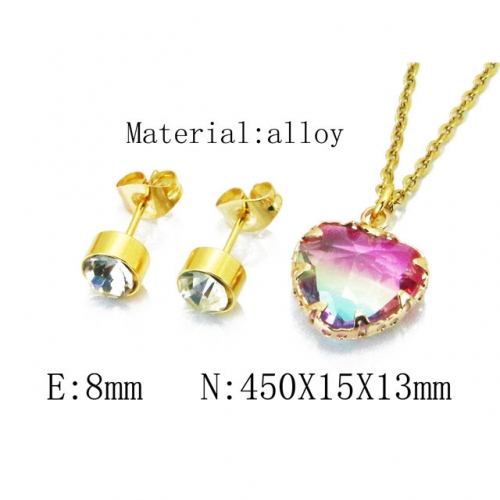 Wholesale Fashion Copper Alloy Jewelry Necklace & Earrings Set NO.#BC41S0020NZ