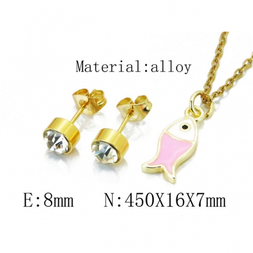 Wholesale Fashion Copper Alloy Jewelry Necklace & Earrings Set NO.#BC41S0108NE