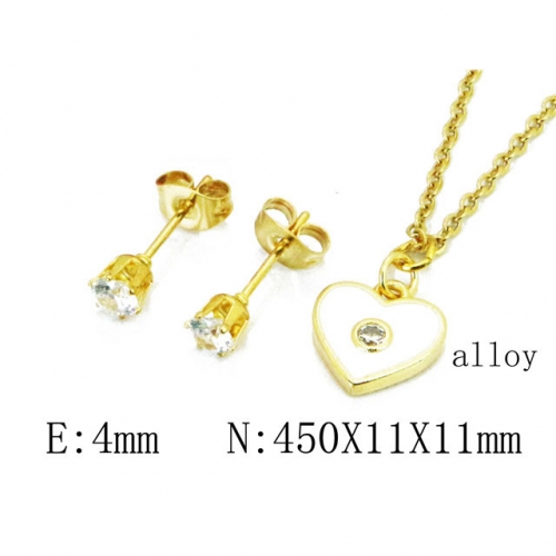 Wholesale Fashion Copper Alloy Jewelry Necklace & Earrings Set NO.#BC41S0216NR