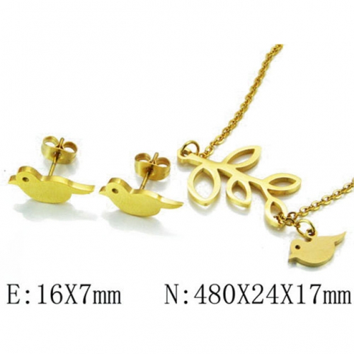 Wholesale Stainless Steel 316L Jewelry Sets (Animal Shape) NO.#BC54S0220ML