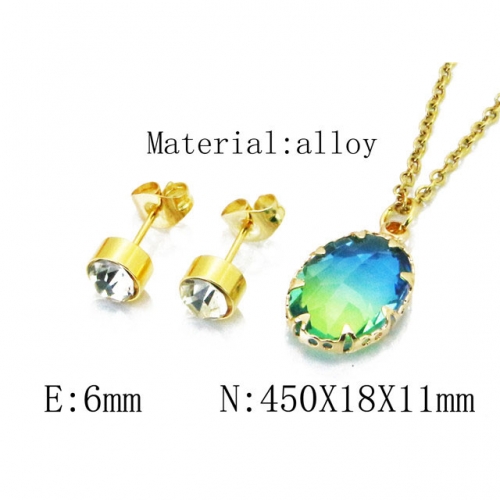 Wholesale Fashion Copper Alloy Jewelry Necklace & Earrings Set NO.#BC41S0034NA