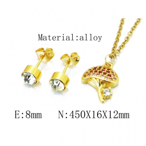 Wholesale Fashion Copper Alloy Jewelry Necklace & Earrings Set NO.#BC41S0120OF