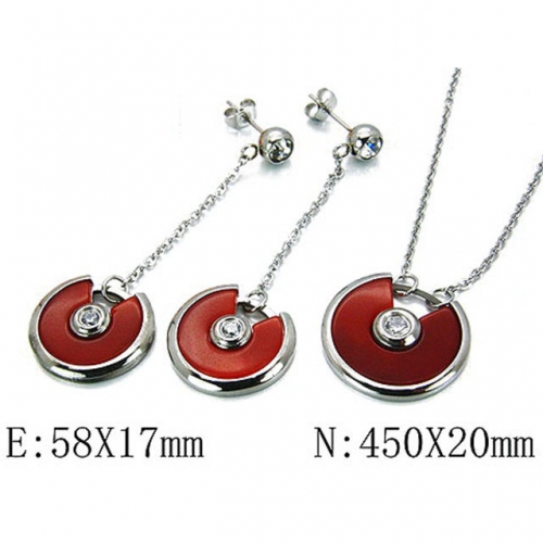 Wholesale Stainless Steel 316L Jewelry Shell Jewelry Sets NO.#BC06S0958HIS