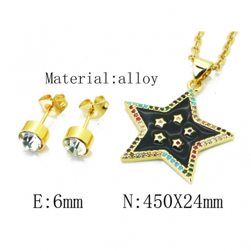 Wholesale Fashion Copper Alloy Jewelry Necklace & Earrings Set NO.#BC41S0078PV