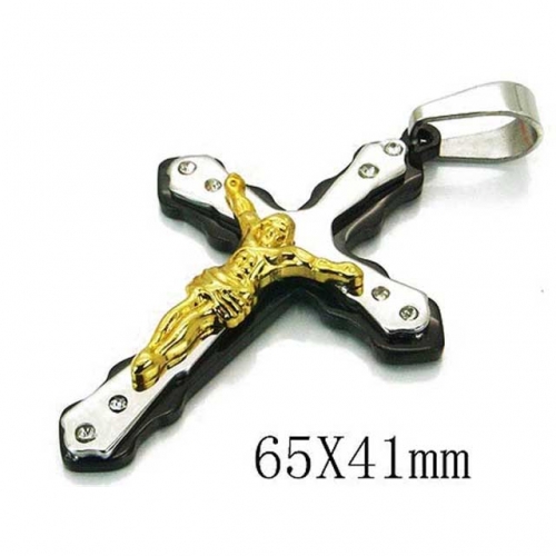 Wholesale Stainless Steel 316L Jesus Pendants NO.#BC08P0737PQ