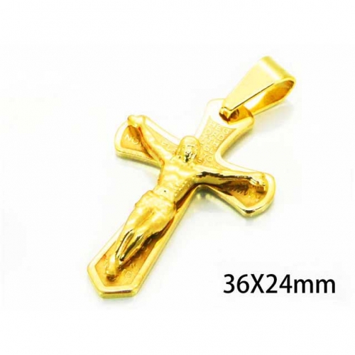 Wholesale Stainless Steel 316L Jesus Pendants NO.#BC08P0461K5