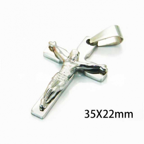 Wholesale Stainless Steel 316L Jesus Pendants NO.#BC08P0505KR