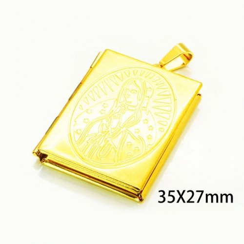 Wholesale Stainless Steel 316L Box Pendants NO.#BC08P0298NV