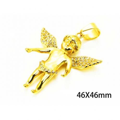 Wholesale Stainless Steel 316L Angel Pendant NO.#BC22P0220HMD