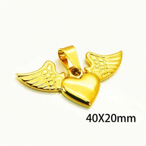 Wholesale Stainless Steel 316L Angel Pendant NO.#BC73P0294JW