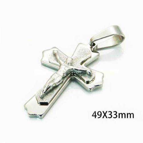 Wholesale Stainless Steel 316L Jesus Pendants NO.#BC08P0493LL