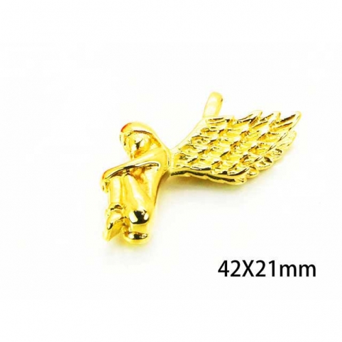 Wholesale Stainless Steel 316L Angel Pendant NO.#BC22P0214HJG