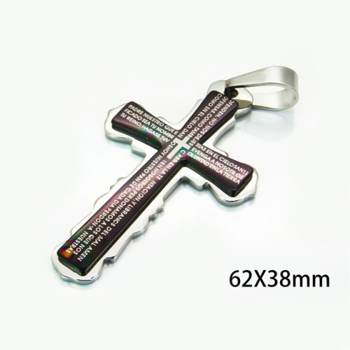 Wholesale Stainless Steel 316L Cross Pendants NO.#BC08P0137NA