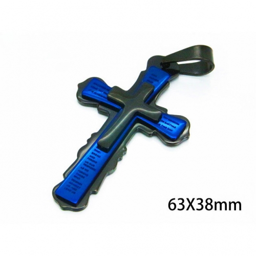 Wholesale Stainless Steel 316L Cross Pendants NO.#BC08P0768OD