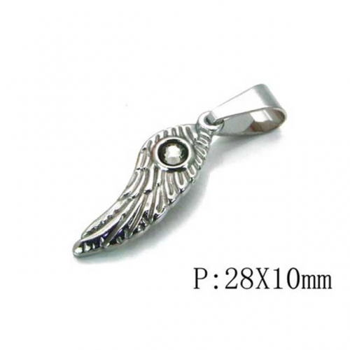 Wholesale Stainless Steel 316L Feather Pendants NO.#BC54P0068JF