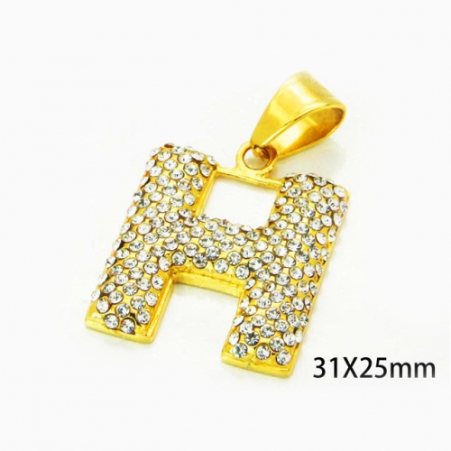 Wholesale Stainless Steel 316L Crystal / Zircon Pendants NO.#BC13P0436HKQ