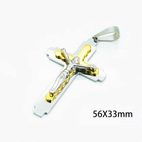 Wholesale Stainless Steel 316L Jesus Pendants NO.#BC08P0788ML