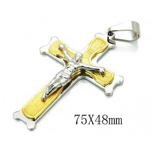 Wholesale Stainless Steel 316L Jesus Pendants NO.#BC08P0744HHE