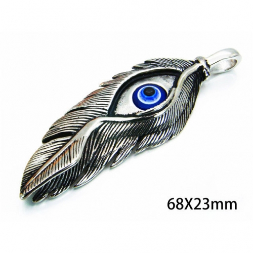 Wholesale Stainless Steel 316L Feather Pendants NO.#BC06P0187HIS