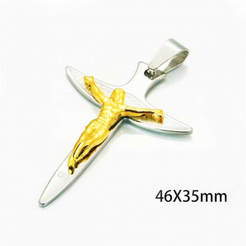 Wholesale Stainless Steel 316L Jesus Pendants NO.#BC08P0427K5