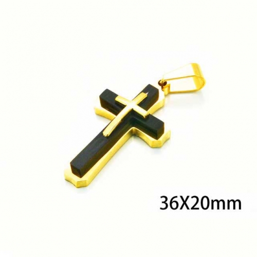 Wholesale Stainless Steel 316L Cross Pendants NO.#BC59P0344HJW