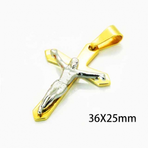 Wholesale Stainless Steel 316L Jesus Pendants NO.#BC08P0508KL