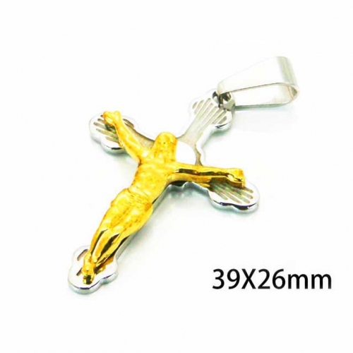 Wholesale Stainless Steel 316L Jesus Pendants NO.#BC08P0468KL