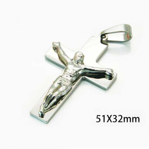 Wholesale Stainless Steel 316L Jesus Pendants NO.#BC08P0488LA