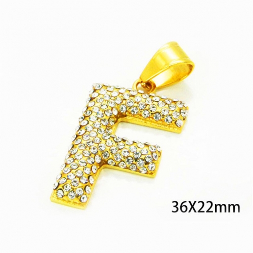 Wholesale Stainless Steel 316L Crystal / Zircon Pendants NO.#BC13P0434HKF