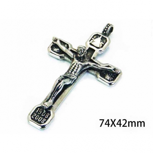 Wholesale Stainless Steel 316L Jesus Pendants NO.#BC22P0681HIC