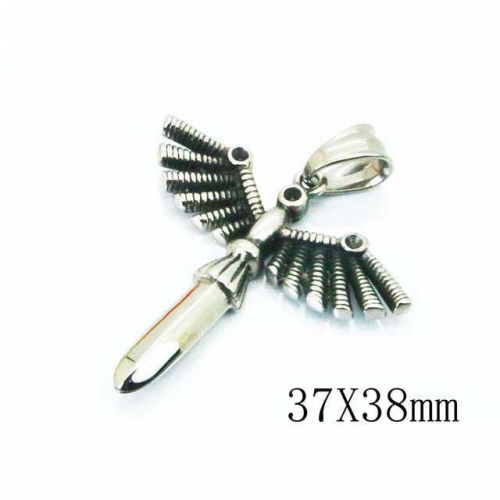 Wholesale Stainless Steel 316L Feather Pendants NO.#BC22P0772HHE