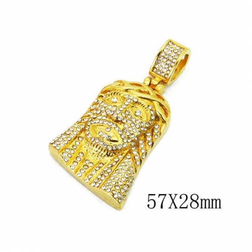 Wholesale Stainless Steel 316L Jesus Pendants NO.#BC15P0235HOL