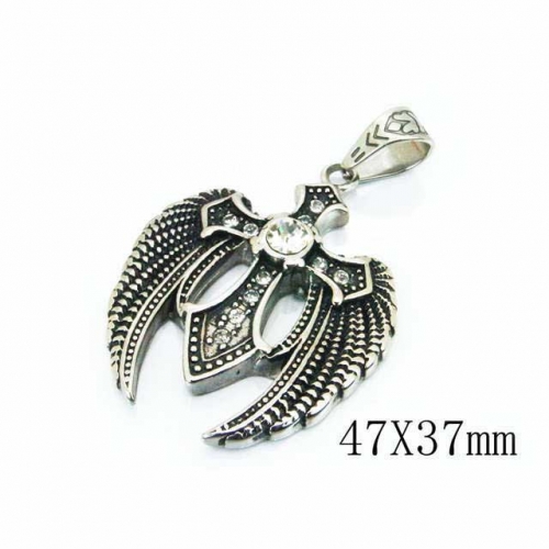 Wholesale Stainless Steel 316L Feather Pendants NO.#BC22P0759HKC