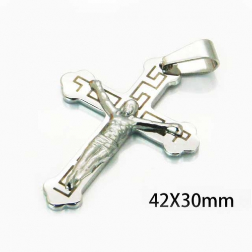 Wholesale Stainless Steel 316L Jesus Pendants NO.#BC08P0446KS