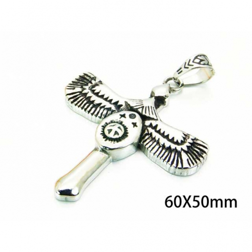 Wholesale Stainless Steel 316L Feather Pendants NO.#BC22P0290HKC