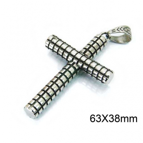 Wholesale Stainless Steel 316L Cross Pendants NO.#BC22P0743HKA