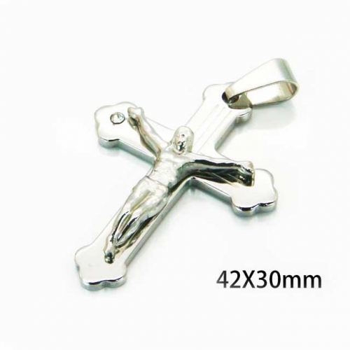 Wholesale Stainless Steel 316L Jesus Pendants NO.#BC08P0469KS