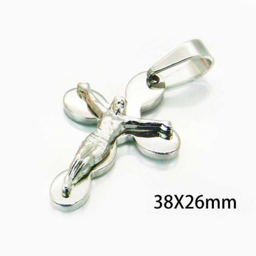 Wholesale Stainless Steel 316L Jesus Pendants NO.#BC08P0416KF