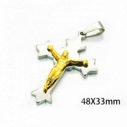 Wholesale Stainless Steel 316L Jesus Pendants NO.#BC08P0499KL