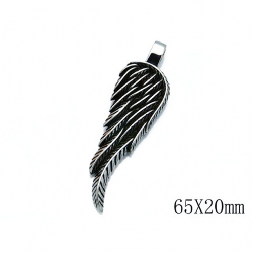 Wholesale Stainless Steel 316L Feather Pendants NO.#BC06P0782H20