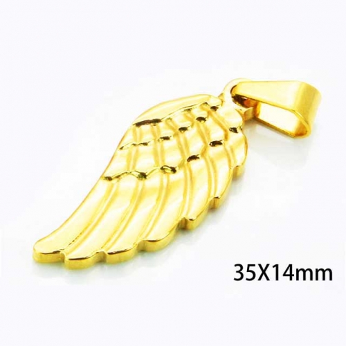 Wholesale Stainless Steel 316L Feather Pendants NO.#BC59P0160LL